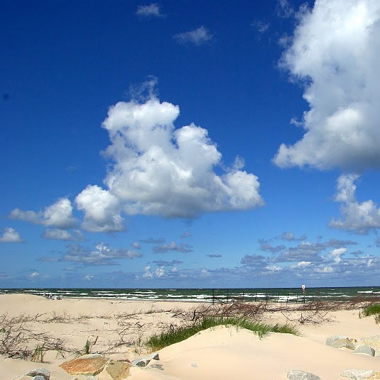 Pełna uroku plaża w Łebie